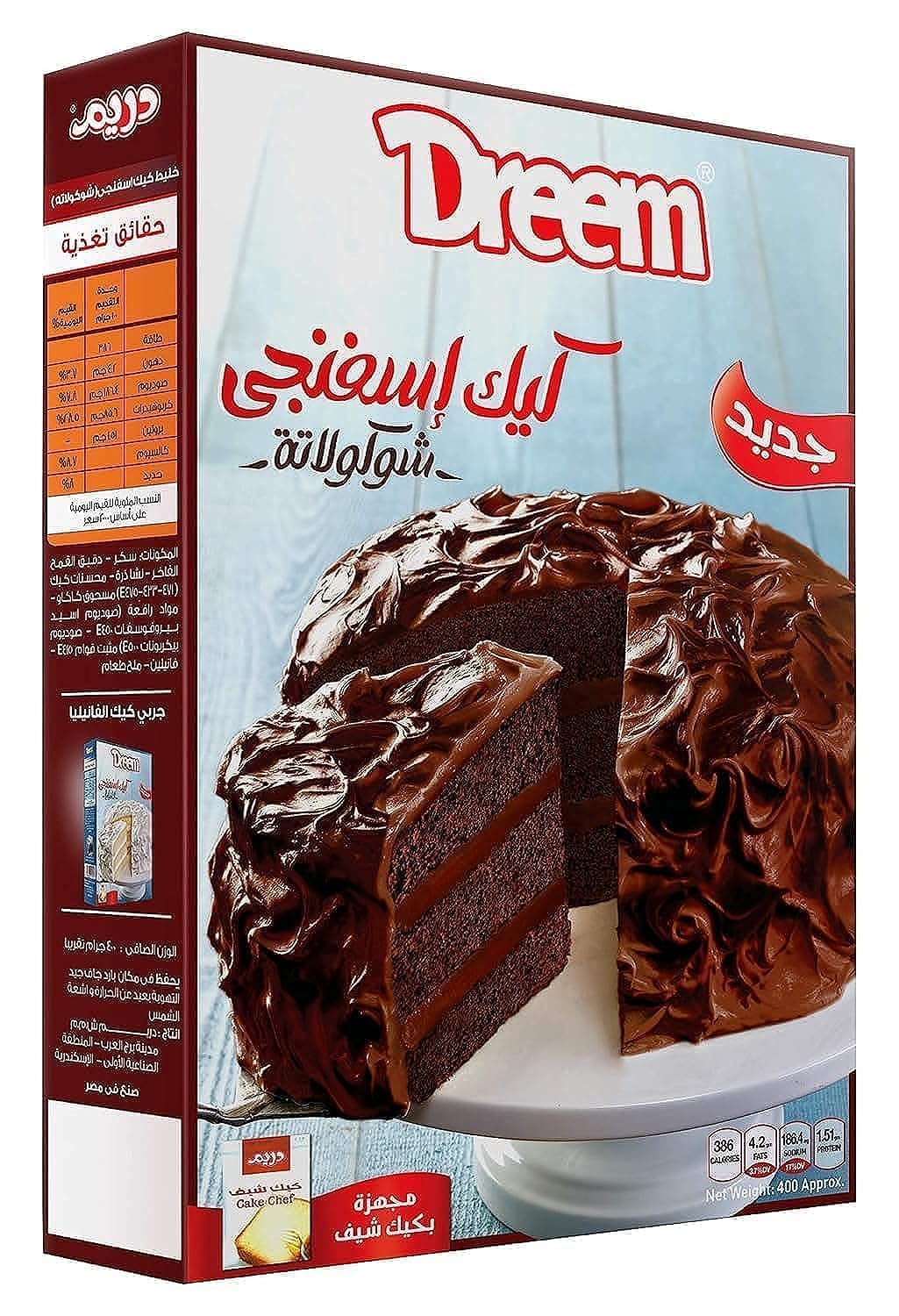 Dreem Spnoge Cake Chocolate Flavor, 400g, Packaging may vary