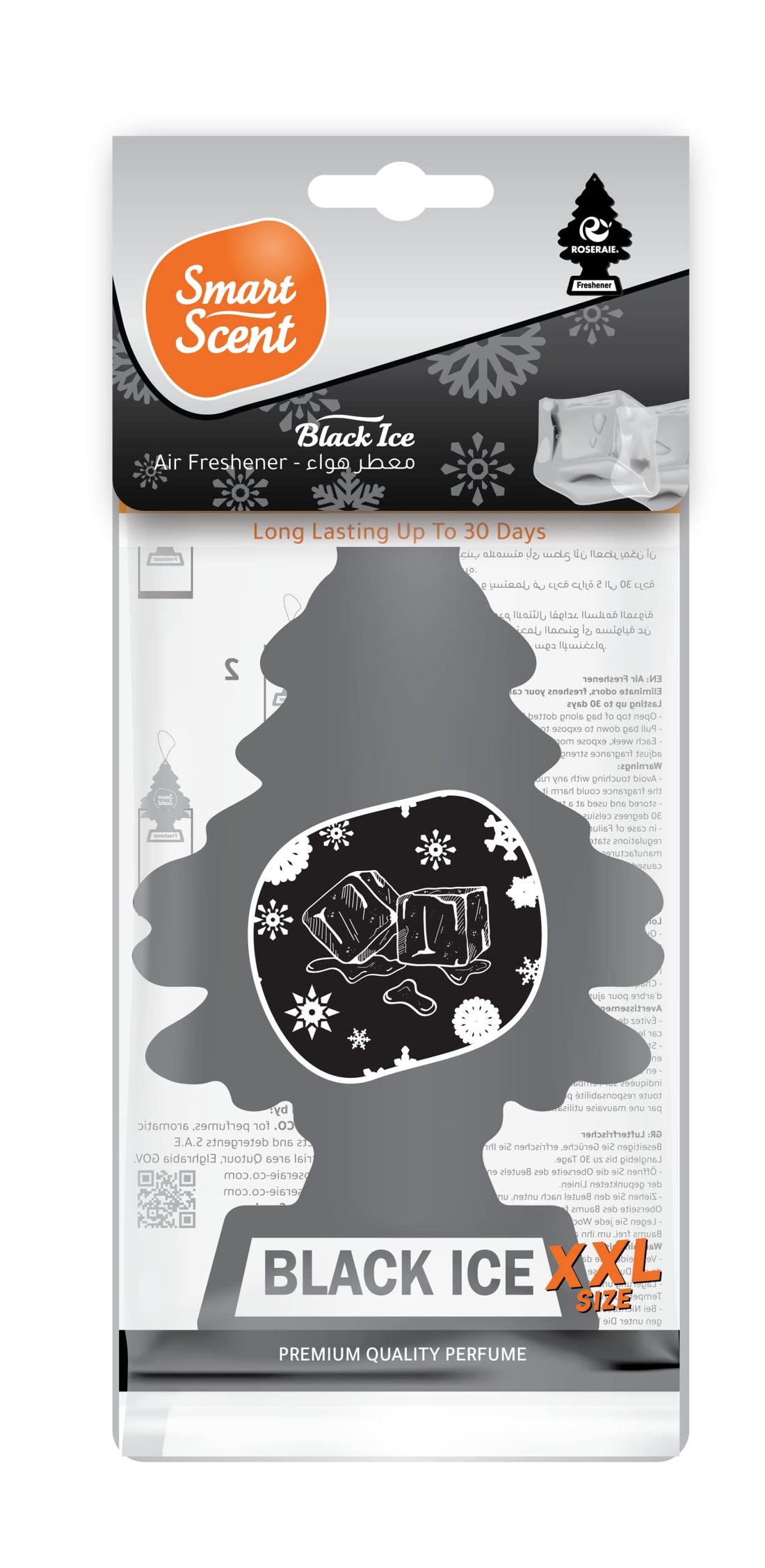 Car Freshener Smart Scent Black Ice XXL Paper