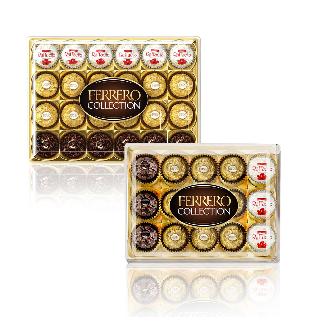 Fererro Collection Assorted Chocolates - 39 Pieces in 2 Boxes - 441 Grams | Rondnoir, Rochar, Raffaello & Premium Hazelnut Truffles - Perfect for Gifting & Special Occasions
