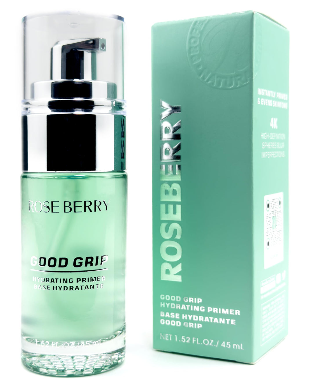 Rose Bery - Hydrating Primer, Base Hydratante, Good Grip, Instantly Primes & Evens Skin Tone, 45 ML, Model - RB-PR0799