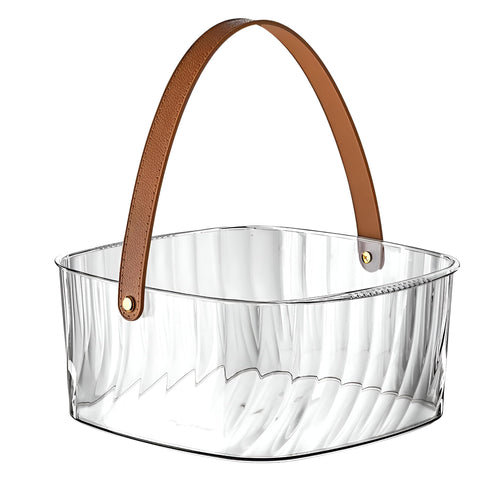 Acrylic Ice Bucket - Clear, durable, and stylish for gatherings; keeps drinks cold with a retro handle, wide mouth for easy ice access, ideal for home bars and parties Available in various shapes