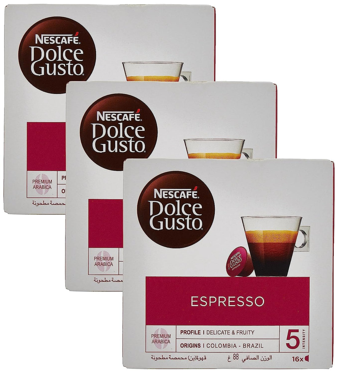 NESCAFÉ DOLCE GUSTO Espresso Coffee Capsules, 3 x Boxes, 48 Servings