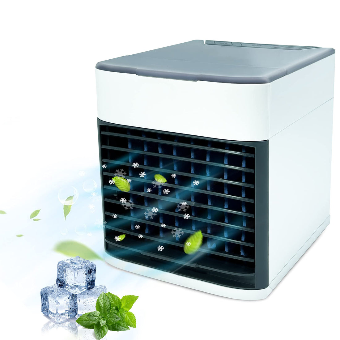 Portable Air Conditioner - Personal Humidifier Evaporative Air Cooler Mini USB Desktop Air Conditioner - 4 in 1 Air Conditioner, Air Cooling Fan for Room Home Office Use