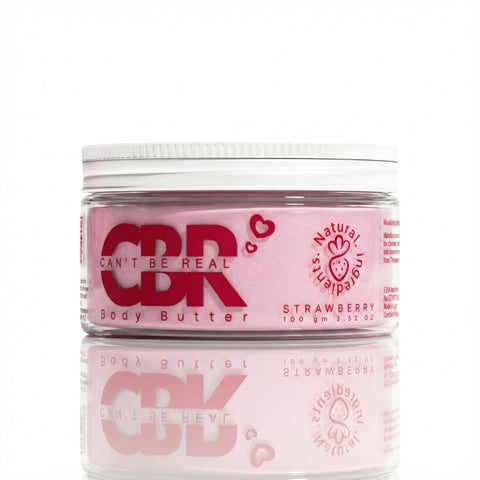 Can’t Be Real Intimate Body Butter | Edible, Moisturizing & Sensual Body Butter | Natural Skin Care & Intimacy Enhancement. (Strawberry)