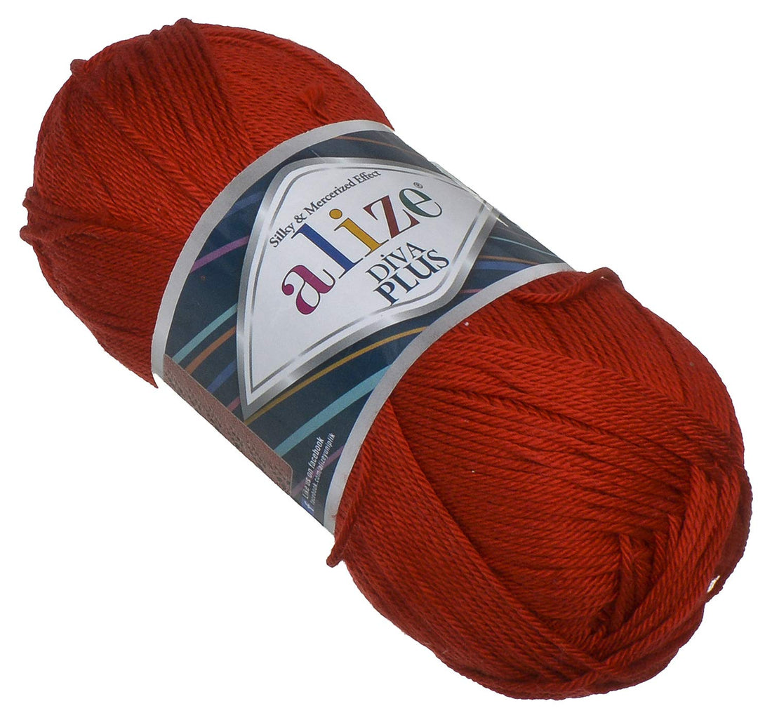 Alize 56 Crochet and Knitting Yarn 100 gm - Red