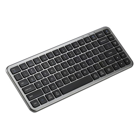 Zerotech Slim Wireless Keyboard, 2.4GHz USB, Scissor-Switch Keys, Silver and Black, ZPCK-WLAAAG, Compatible with Windows and MAC