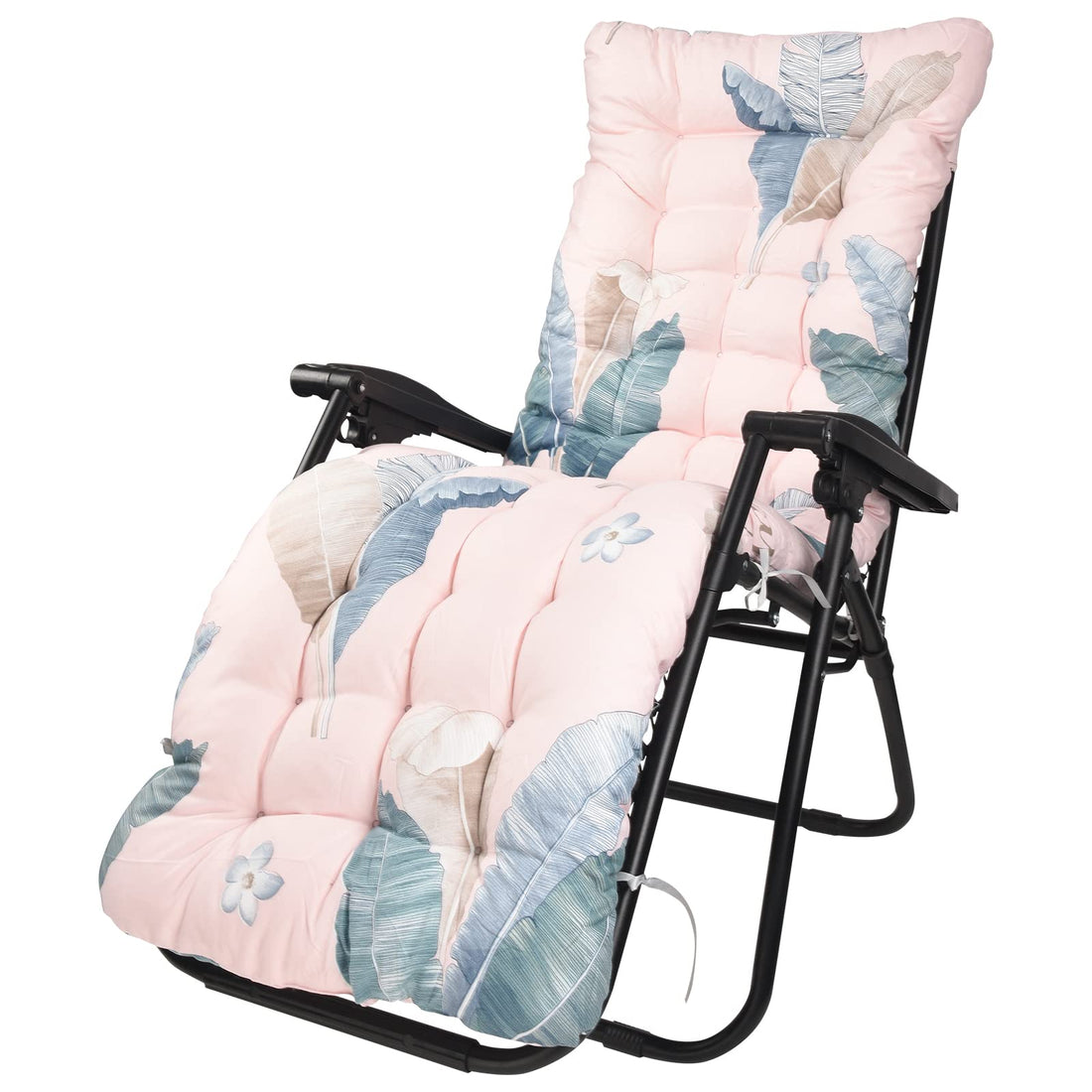 Moro Moro 3 Cotton Sun Lounger Cushion 170 * 53cm With Anti-Slip Straps Garden Sunlounges Cushion Recliner Chaise Lounge Relaxer Romantic Pink