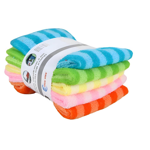 Towel Cleaning-Heavy Duty Microfiber Cleaning Towel For Deep Cleaning at Home, Office, Car, Outdoor Environments, Offers Long Lasting Absorption And Easy Maintenance (Set of 5)