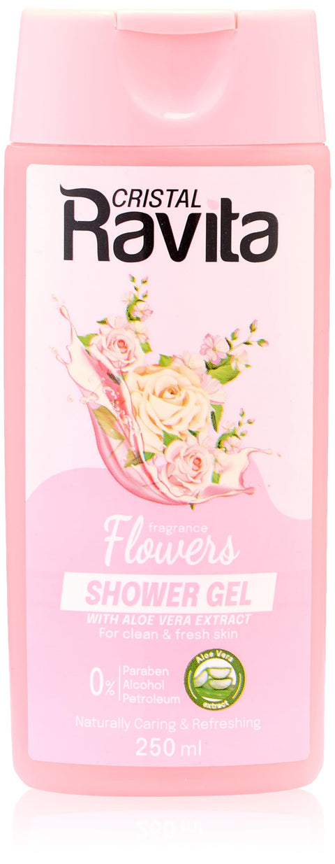 CRISTAL RAVITA SHOWER GEL FLOWERS WITH ALOE VERA EXTRACT 250ml