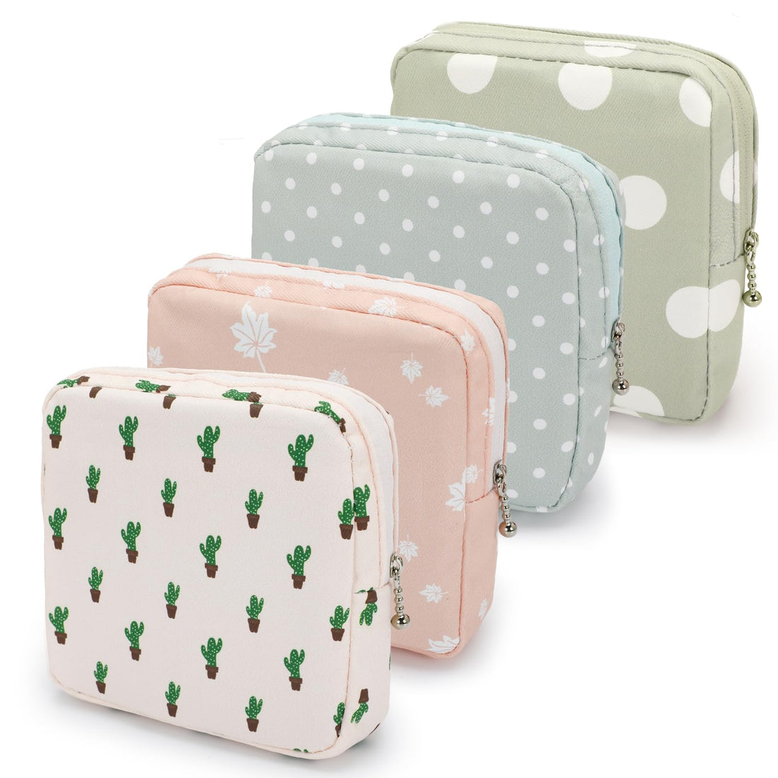 4 Pack Sanitary Napkin Storage Bags, Reusable Portable Period Bags Suitable for Women