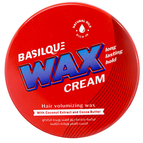 Basilque Hair Volumizing Wax Cream Long Lasting Hold With Coconut Extract&Cocoa Butter-100ml