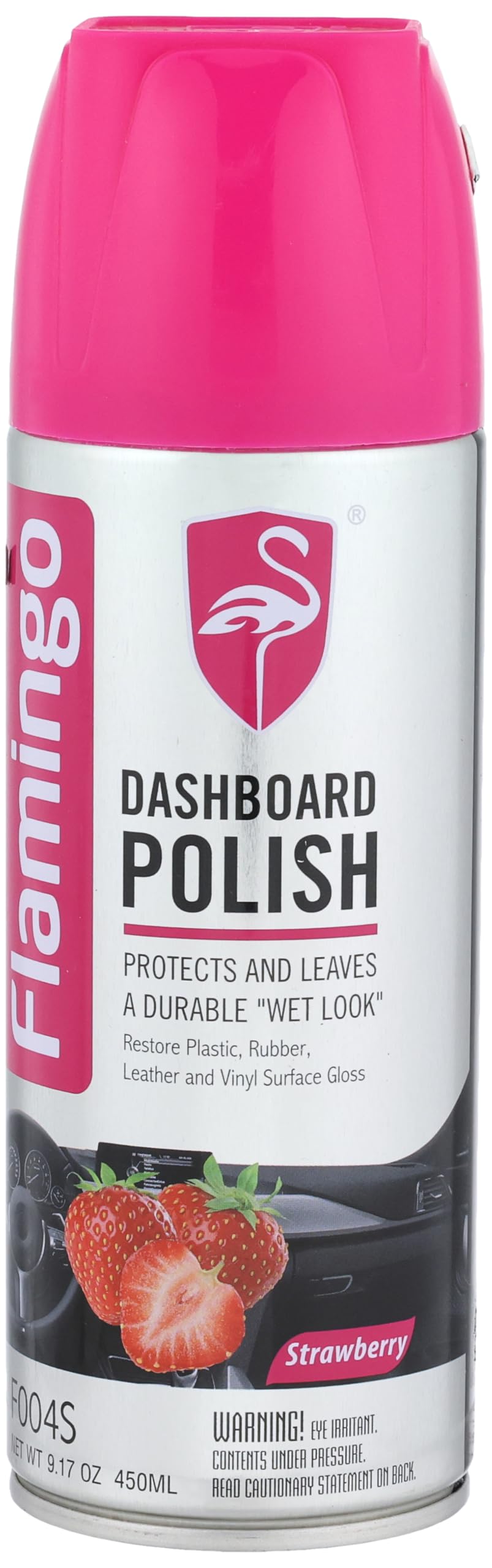 Flamingo Car Wax Polish Spray , Waterless Car Wash & Wax , Hydrophobic Top Coat Polish & Polymer Paint Sealant Detail Protection - Strawberry - 450 ML
