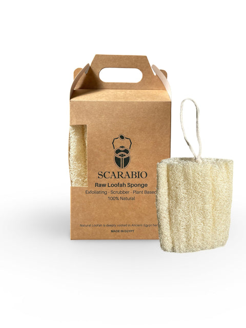Raw Loofah Bathing Sponge | Exfoliating and Cleansing Body Scrubber | 100% Natural and Eco-Friendly | Premium Skin Care for Women Men | Spa Shower Luffa (Pack of 1)