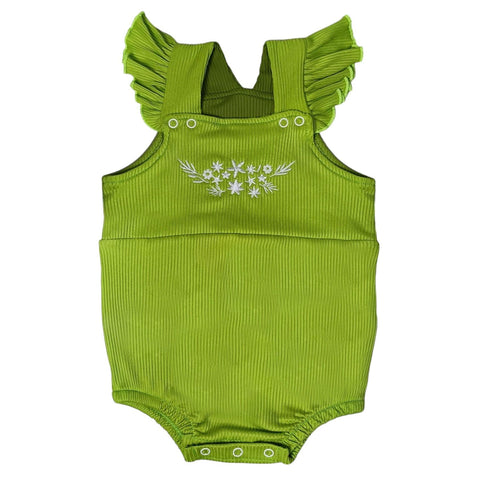 Baby Shoora Girls Sleeveless Bodysuit Embroidered Shapes Bodysuit