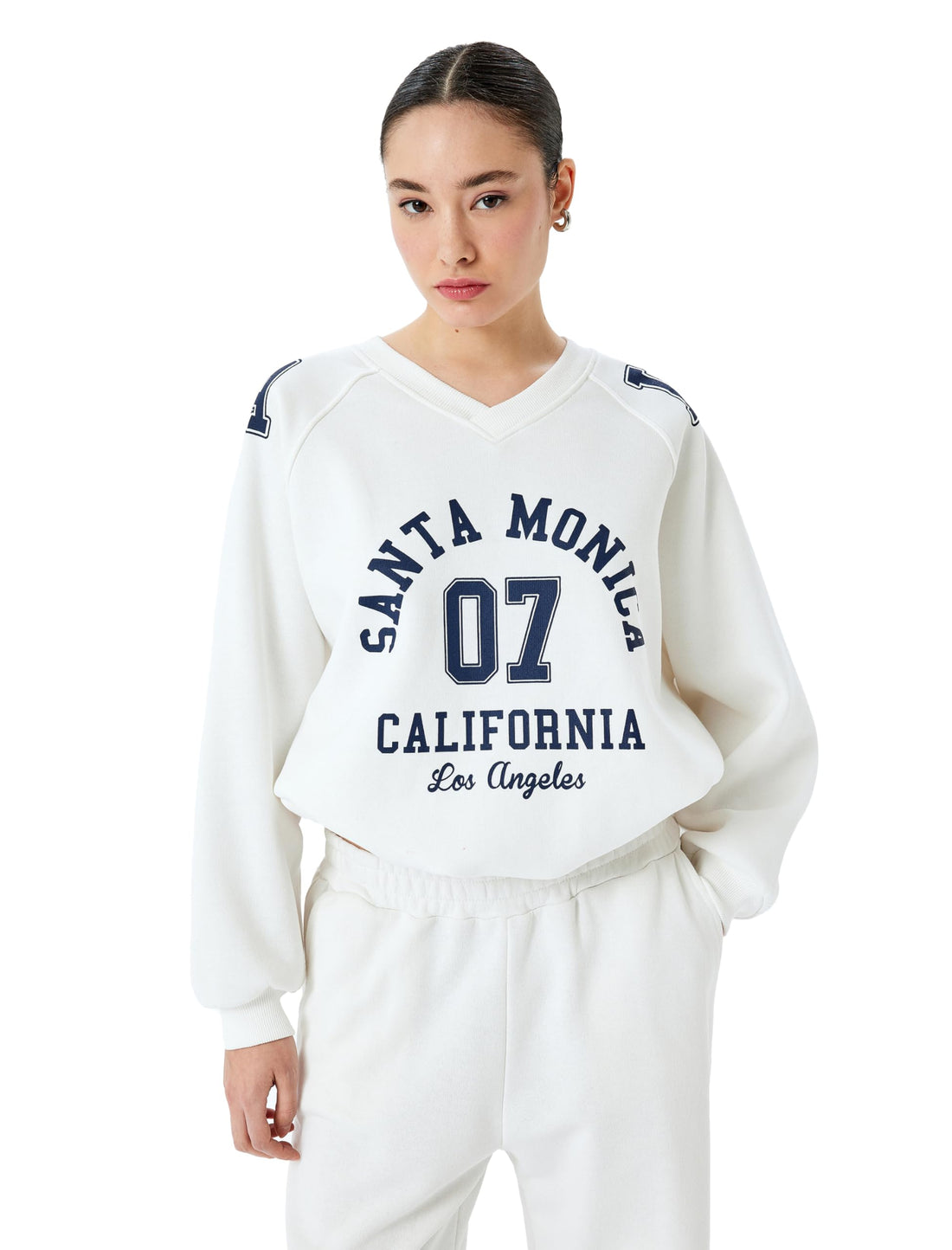 KOTON womens Oversized Sweatshirt Sweatshirt