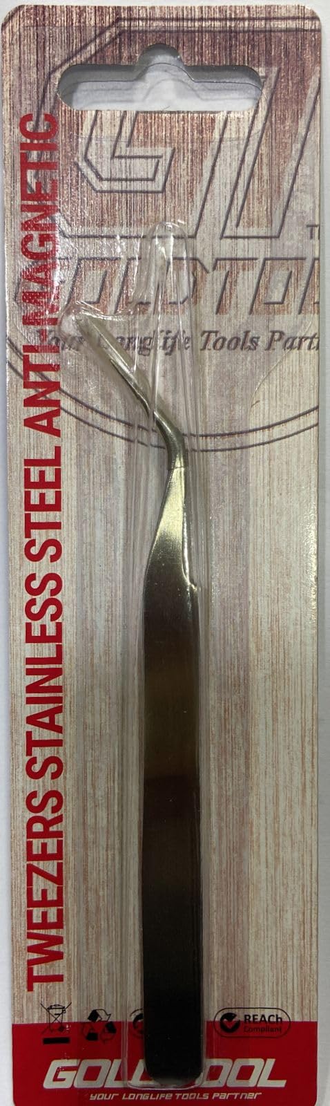 TWEEZER stainless steel anti-magnetic curved fine tip GCP-132 Made in Taiwan