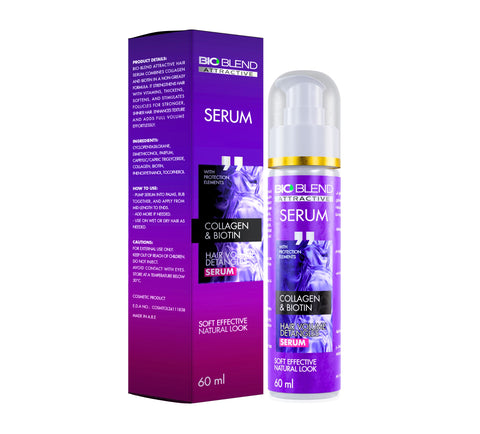 Hair Serum Combines Collagen and Biotin in a Non-Greasy Formula.