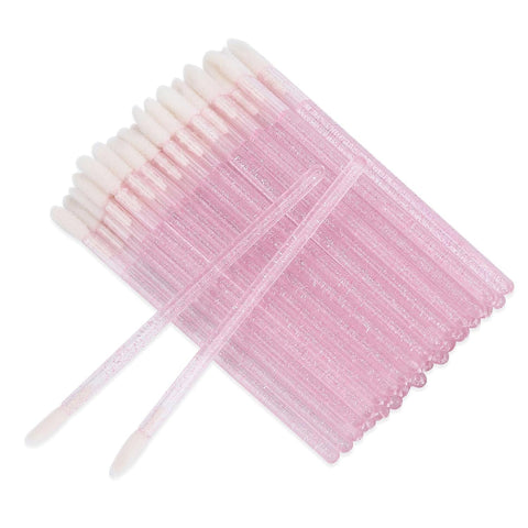 50 Pieces Lip Brush Lint Free Applicators Crystal Lipstick Disposable Applicators Lip Wands Lip Gloss Brushes -,multicolor