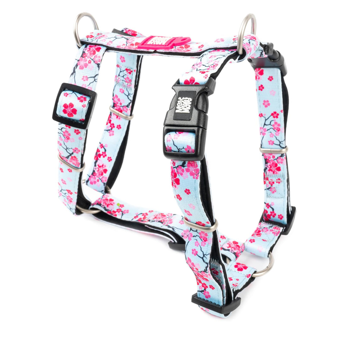 Max & Molly Urban Pets H-Harness - Design Cherry Bloom/L SIZE