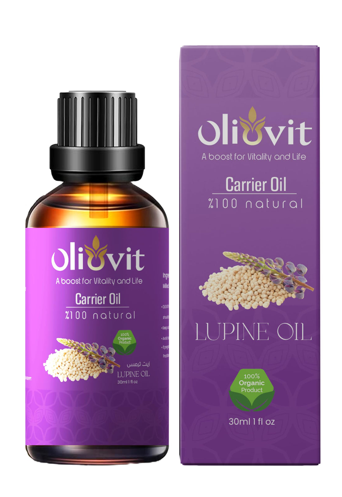 Oliovit A Bottle Of Lupine Oil To Protect Hair,30 Ml - Mauve