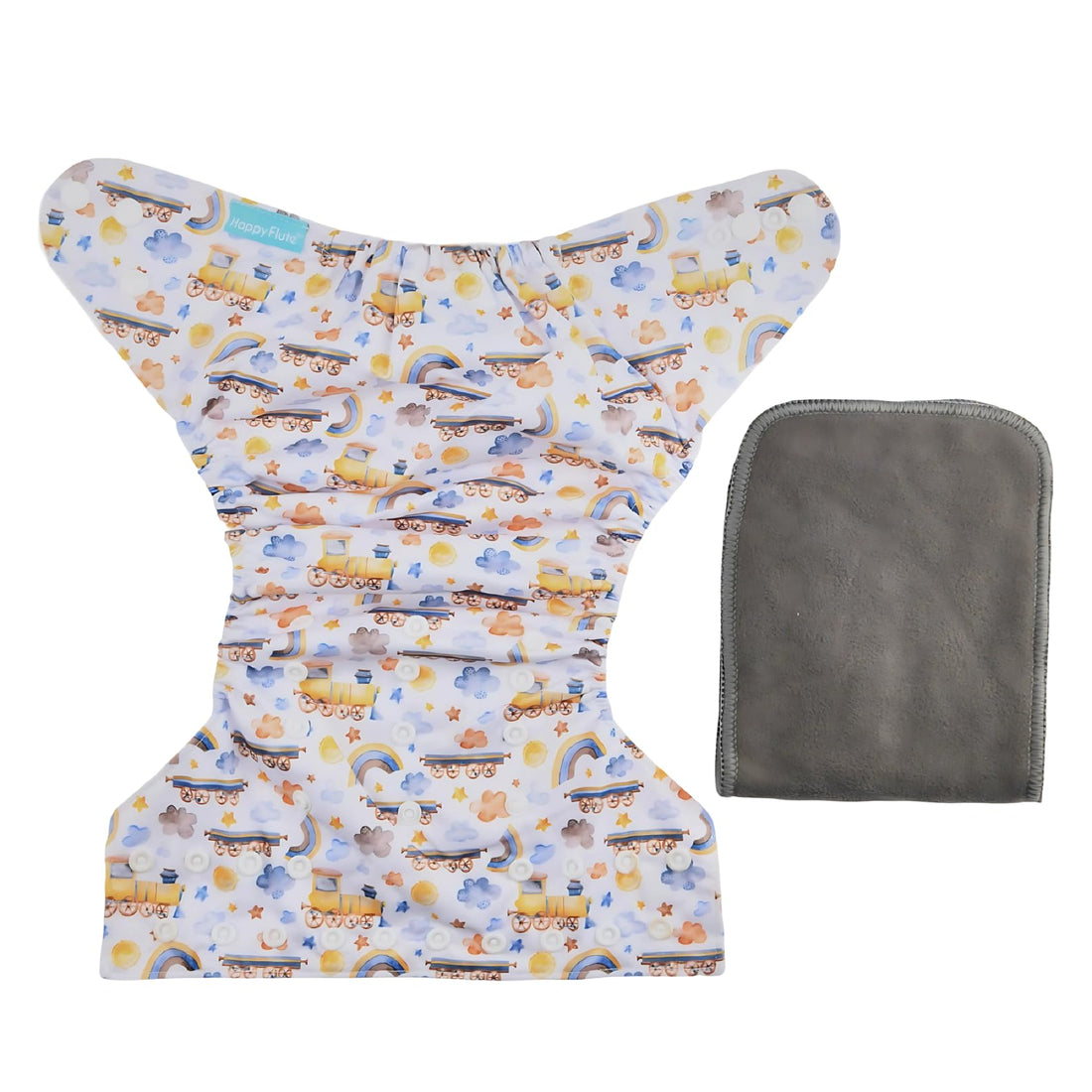 Mix&Max Baby Washable Diapers Printed Shapes For Unisex-Multicolor