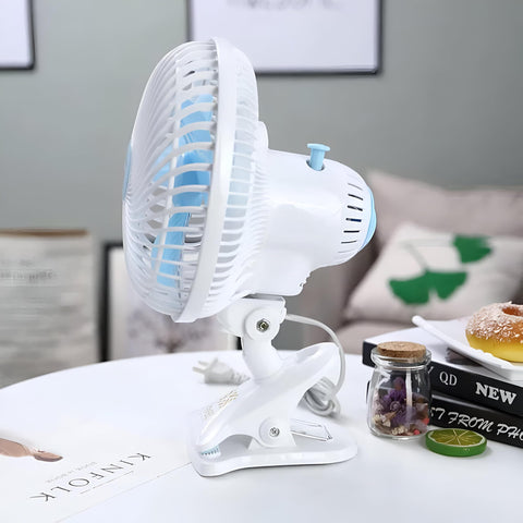 Portable Fan - Versatile Clamp-On Electric Fan Ideal for Tables, Countertops, or Cabinets, Ensures Comfort in Kids' Rooms, Kitchens, and Bedrooms with Adjustable Angle