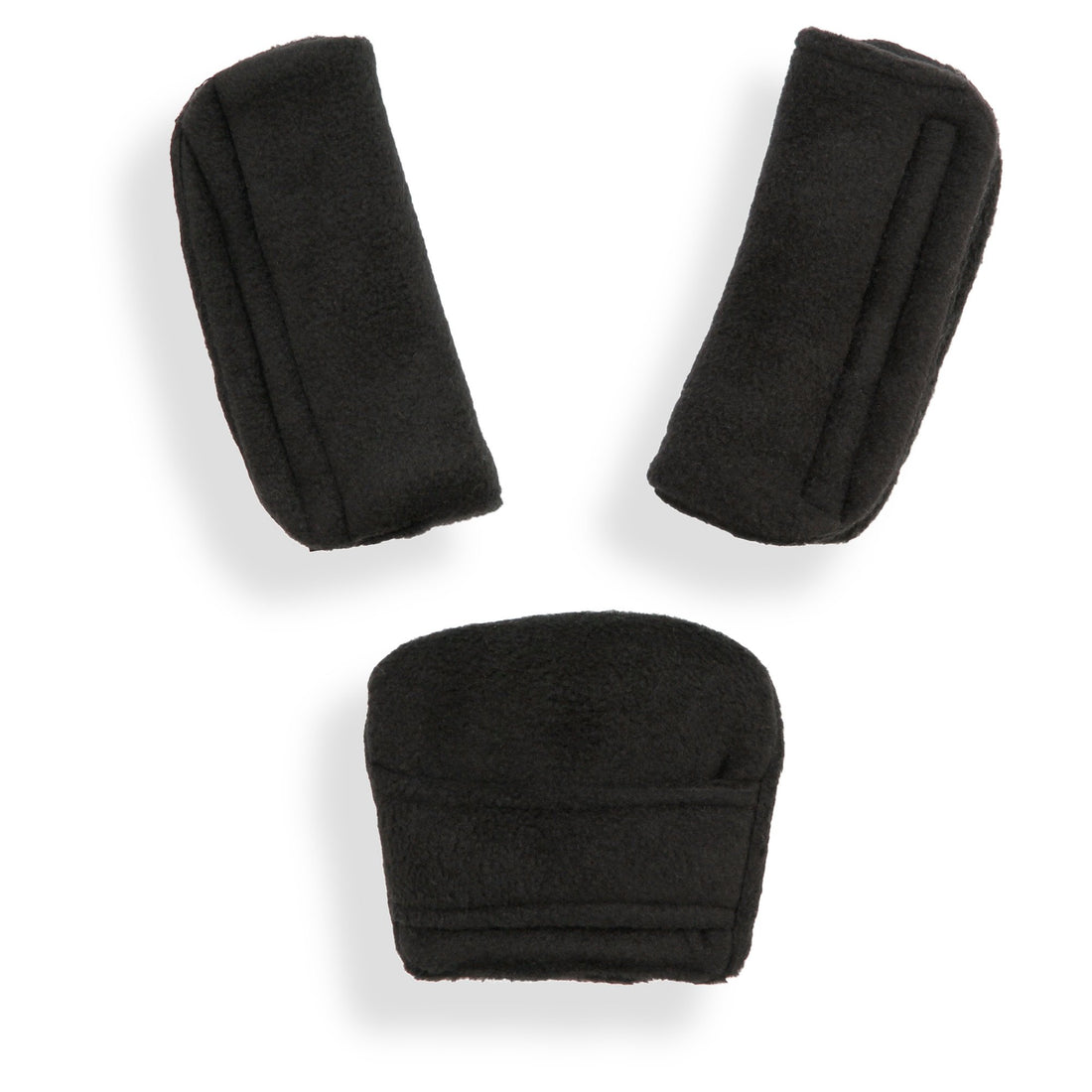 Moro Moro 3 Belts Pads Shoulder Strap & Crotch Cover Universal Fits Most Buggy, Stroller, Car Seat (Soft Black)