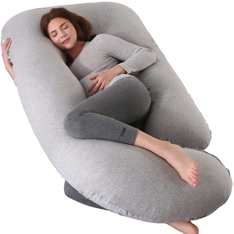 Moro Moro 3 Pregnancy Must Haves Pregnancy Must Maves Pregnancy Pillow Full Body Maternity Support Pillow For Pregnant Women Washable Jersey Cover Size 57" (Light Gray)