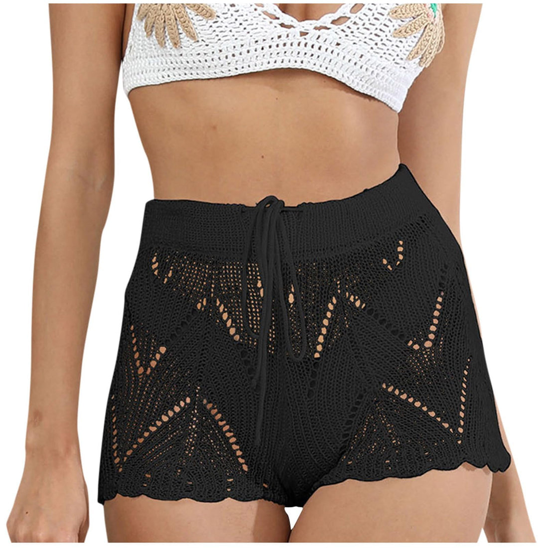 Showday Sport Shorts for Women Summer Beach 2024 Holiday Bohemian Cover Up Shorts Lounge Going Out Breathable Short Pants