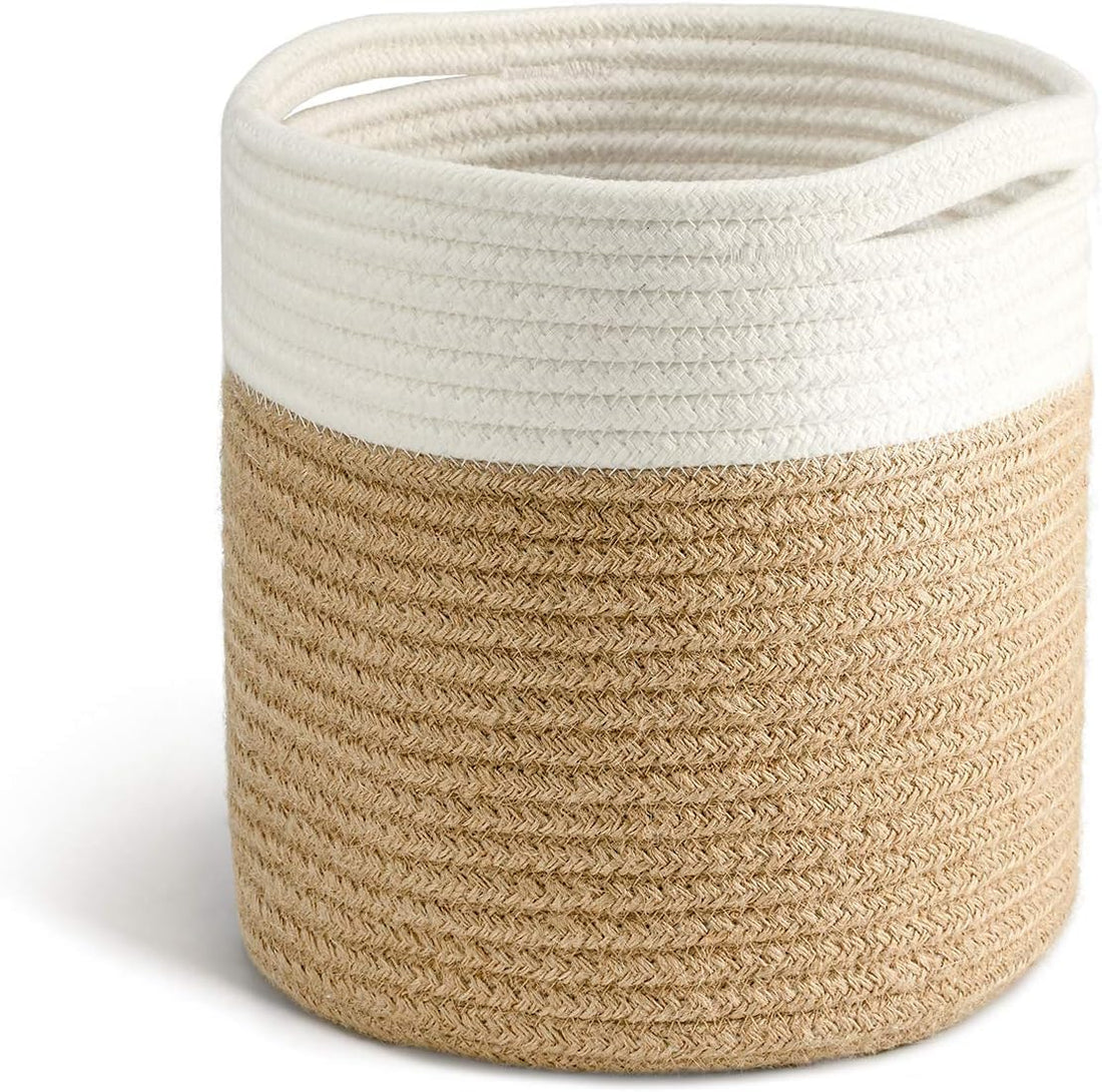 Planter Baskets for Indoor 11" Planters Cotton Rope Flower Plant Pots Cover,Woven Storage Baskets for Crafts, Organization Modern Home Decor 11"x11"Khaki