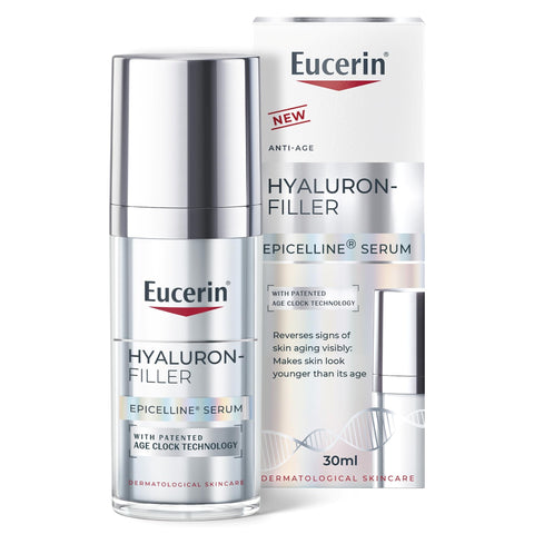 Eucerin Hyaluron-Filler Anti-Age Epicelline Serum, with Patented Age Clock Technology, Visibly Reverses 10 Signs of Skin Aging, for Younger-Looking Skin, Dermatologically Tested, 30ml
