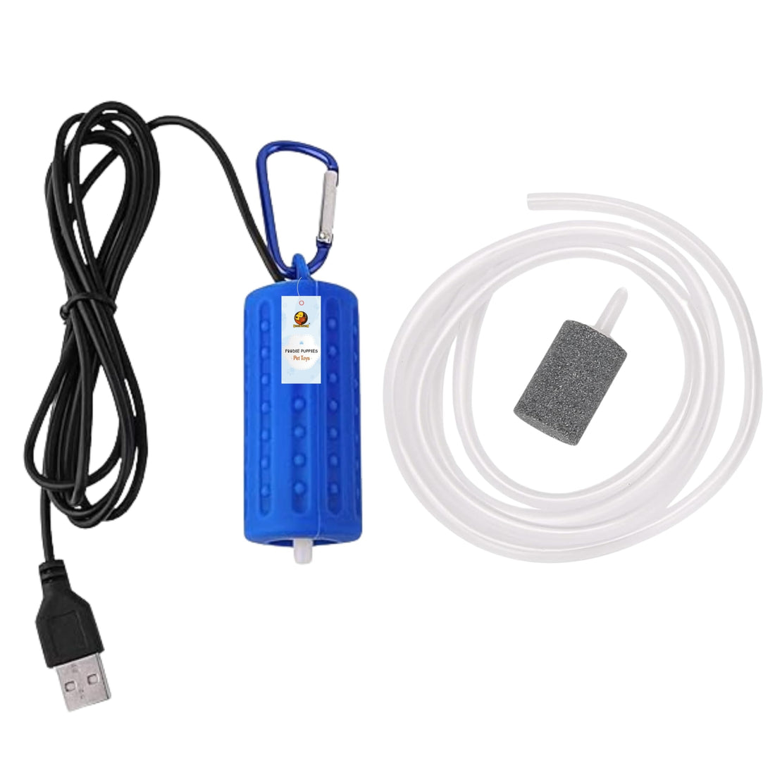Foodie Puppies Mini USB Air Stone for Aquarium Fish Tank | Air Bubbler, Aquarium Oxygen Pump, and Low Power Usage
