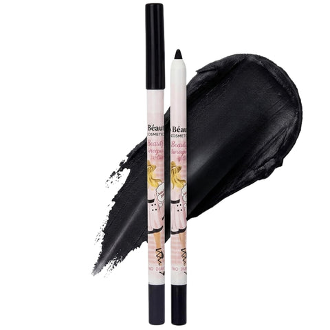 Generic Black Eyeliner, Ultra Long Lasting Gel Eyeliner Pencil, Waterproof Eye Liner, Smudge Proof, Creamy Eye Pencil, Sweat Proof Makeup, Highly-Pigmented 2 PCS