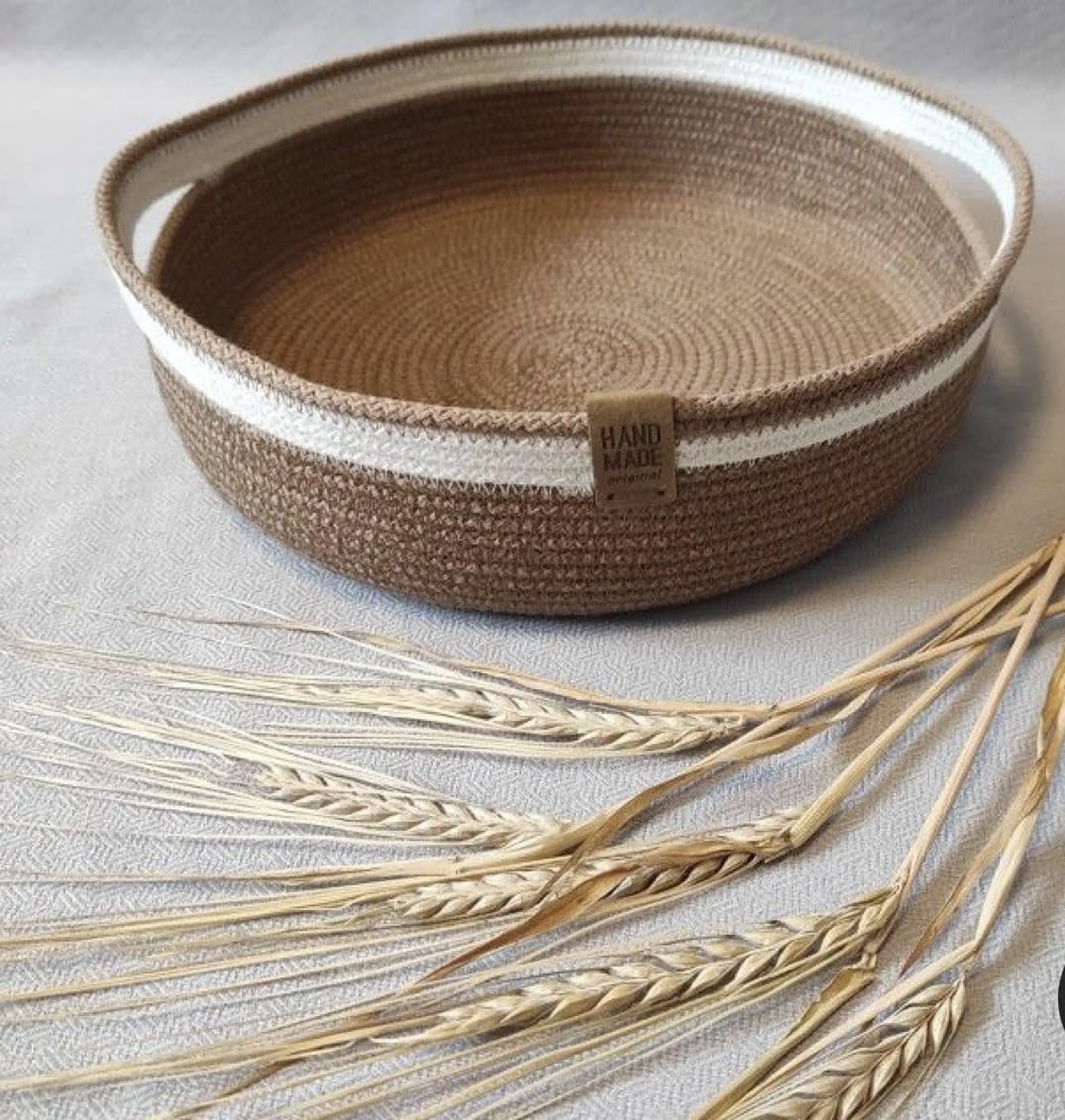 Woven It -Handmade Woven Jute Basket, 27cm x 9cm can be used in Kitchen, toilet, living room, dining room, kids room, bed room, indoor & outdoor.