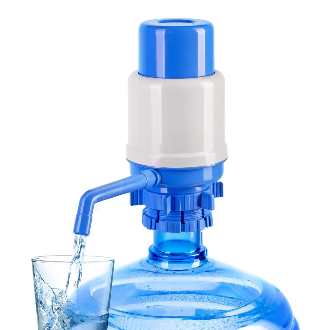 Manual Water Pump for 5 Gallon Bottle – Secure Fit on Crown Top Jugs - Adjustable Tube Length, Protective Spout Cap, Cleaning Brush, BPA-Free Food-Grade Material – Water Pump for 5 Gallon Jug