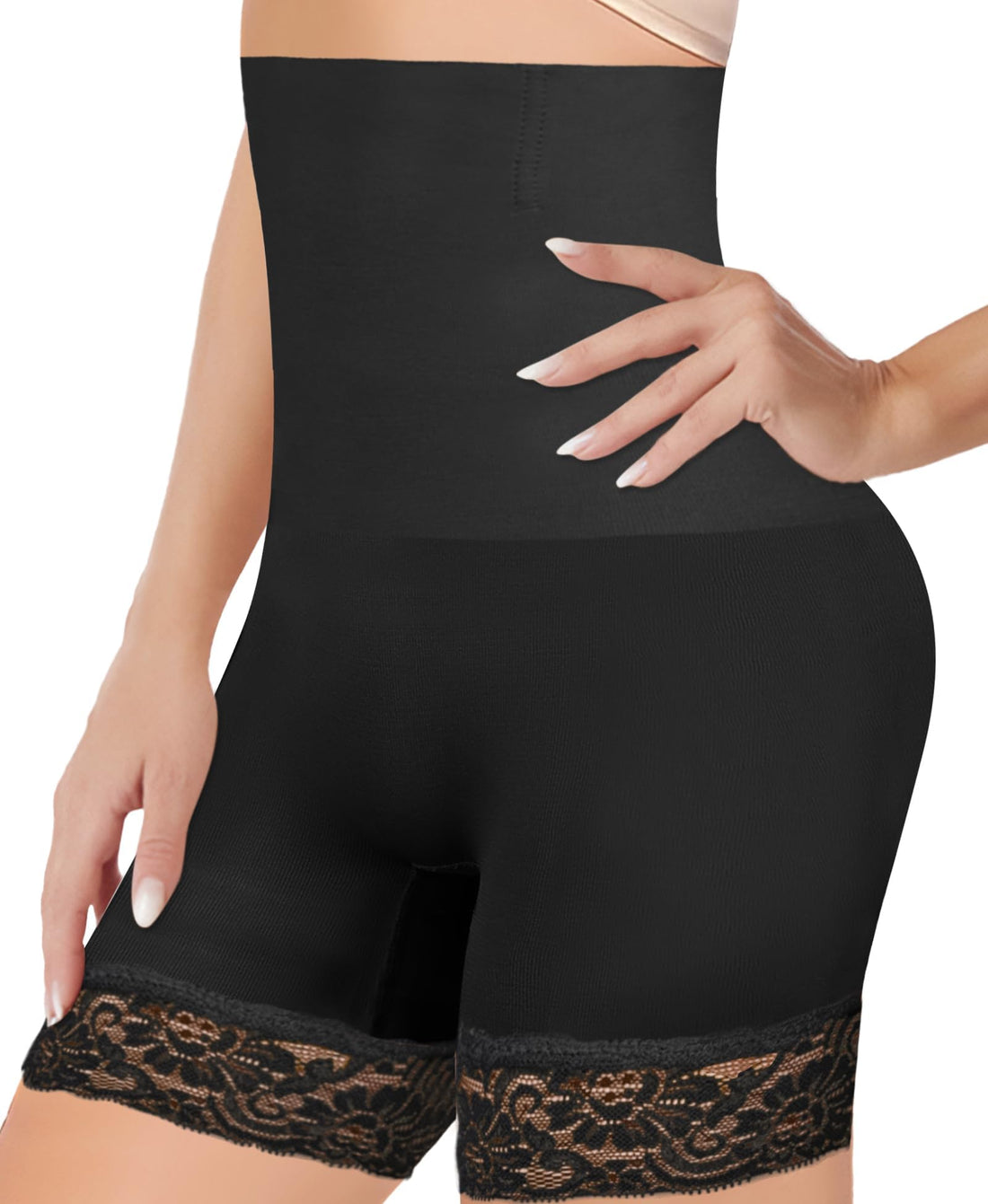 High Waisted Tummy Control Shapewear Shorts for Women Seamless Body Shaper Steel Bones, Slimming Underwear for Butt Lifting Thigh Trimming Breathable Stretchy