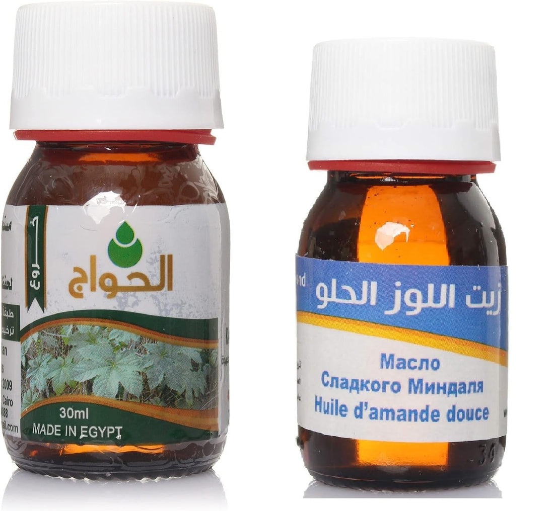 Al Hawaj Castor Oil & Sweet Almond Oil for Skin & Hair 30ml