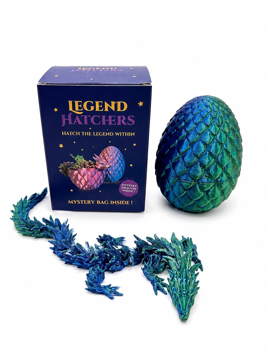 Articulated 3D Dragon Egg Toy - Surprise Hatchable Fantasy Figure for Kids - Durable, Colorful & Fully Movable - Fun Collectible Gift