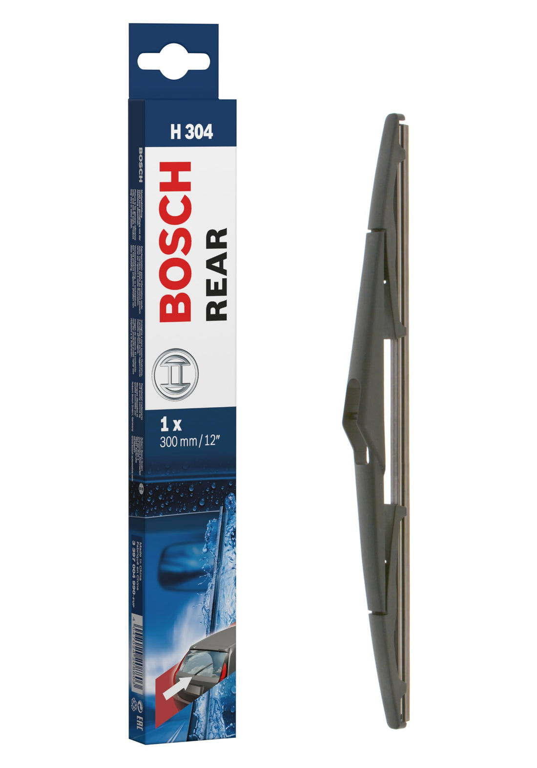 BOSCH car Rear Wiper Blade Plastic - 12 in - H304