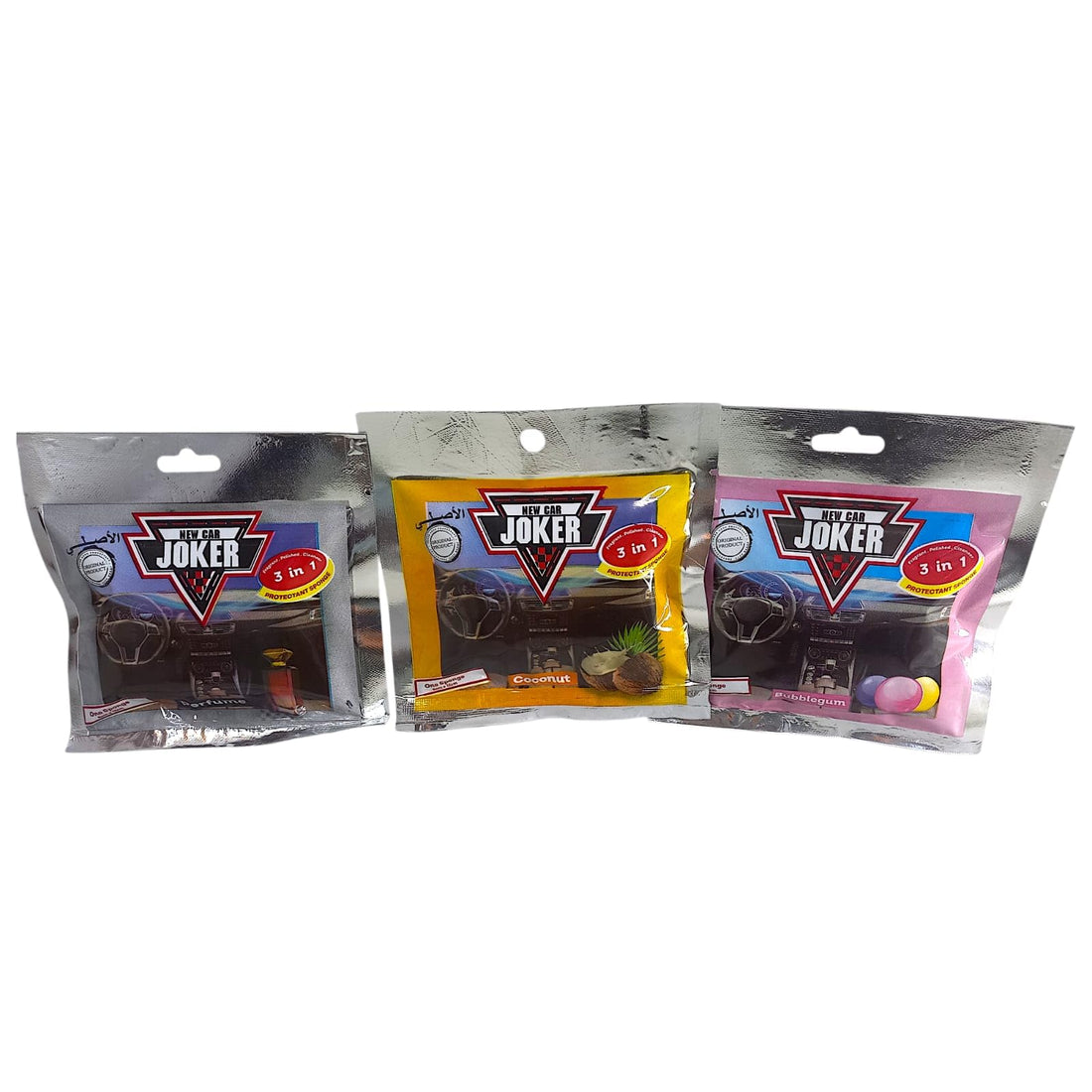 LOKYBOY Car Interior Dashboard Protection Polishing Sponge (Perfume, Coconut, Bubble Gum) 3 Pcs.