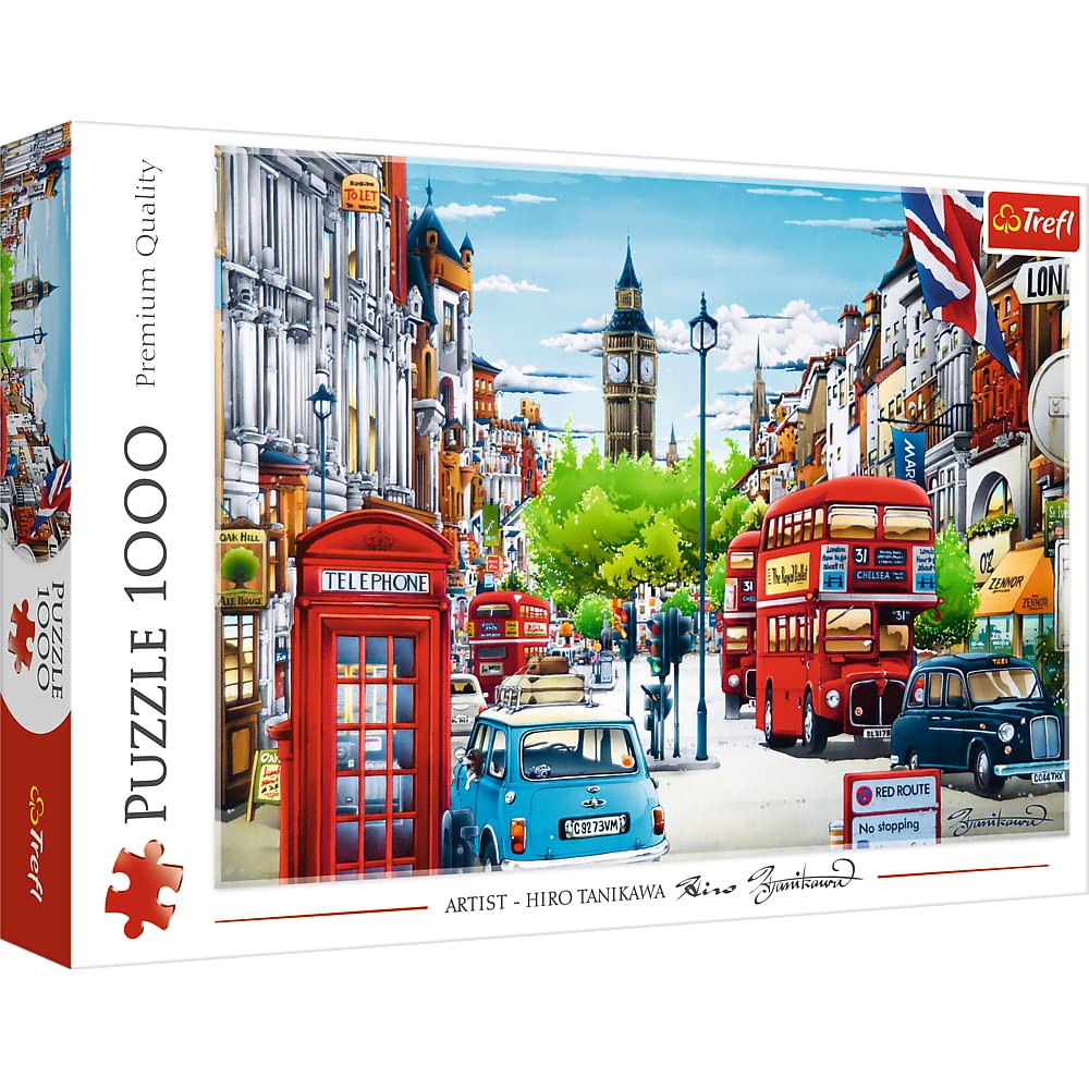 Trefl London Street Shaped Puzzle - 1000 Pieces , 2725618453649