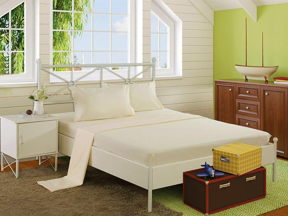 Snooze Fitted bed sheet set offwhite 160*200 cm 3Pcs