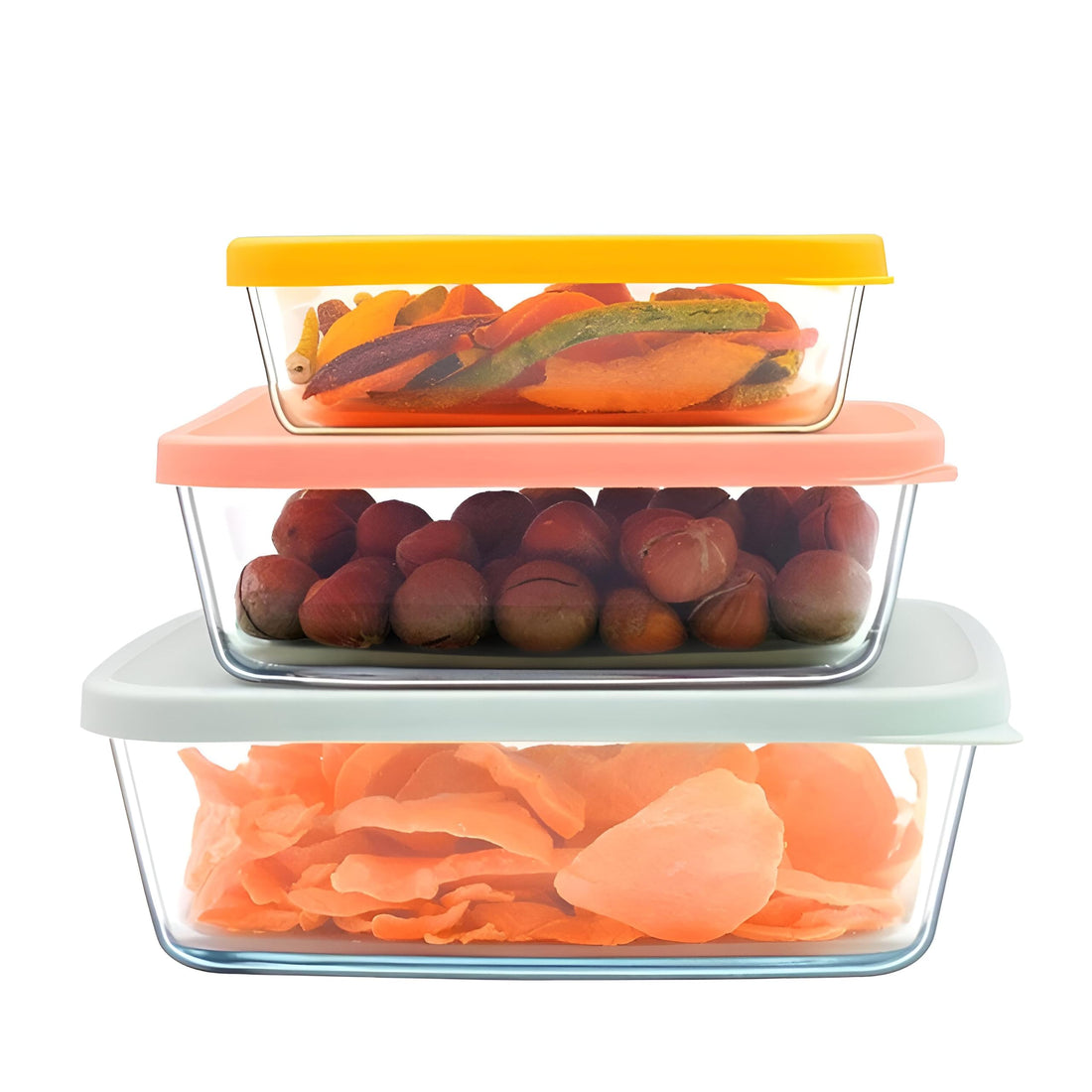 Food Organizer - 3-Piece Microwave and Dishwasher Safe Storage Box Set, Leak-Resistant Lids for Fresh Food Preservation with 1L, 1.5L, and 2.5L Capacity