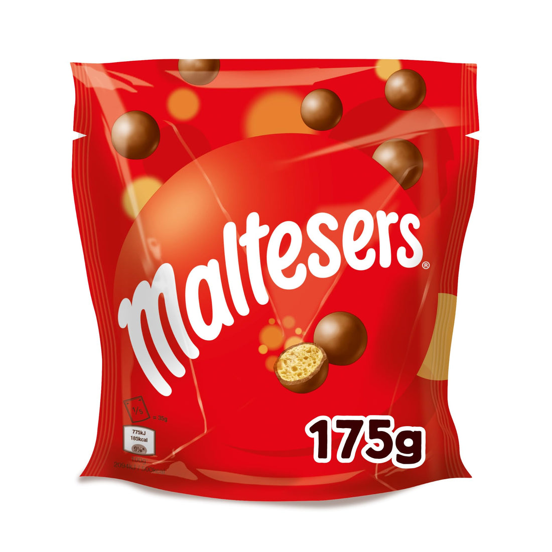 Maltesers Chocolate Pouch 175g, Irresistibly Delicious Malt Chocolate, Crispy Honeycomb Spheres, Covered in Milk Chocolate