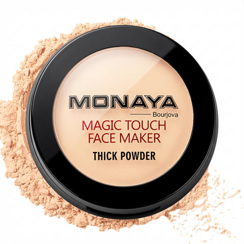Monaya P001A High-Coverage Pressed Powder – Evens Skin Tone & Conceals Imperfections, Soft Matte Finish with Shine Control, Lightweight Silky Formula Easy to Blend, Long-Lasting (P101A)