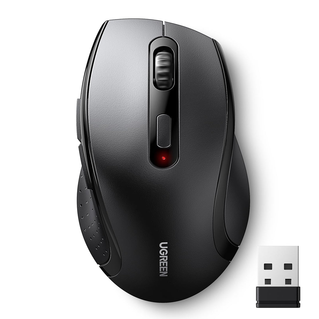 UGREEN Wireless Mouse 2.4GHz Ergonomic Mouse USB Receiver 5 Levels 1600 DPI, Compatible with Computer PC MacBook Laptop Windows 11 10 macOS Linux