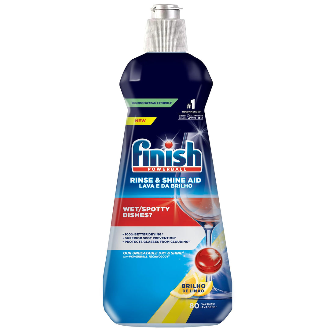 Finish Dishwasher Detergent Rinse Aid Liquid - Lemon Scent| 400ml
