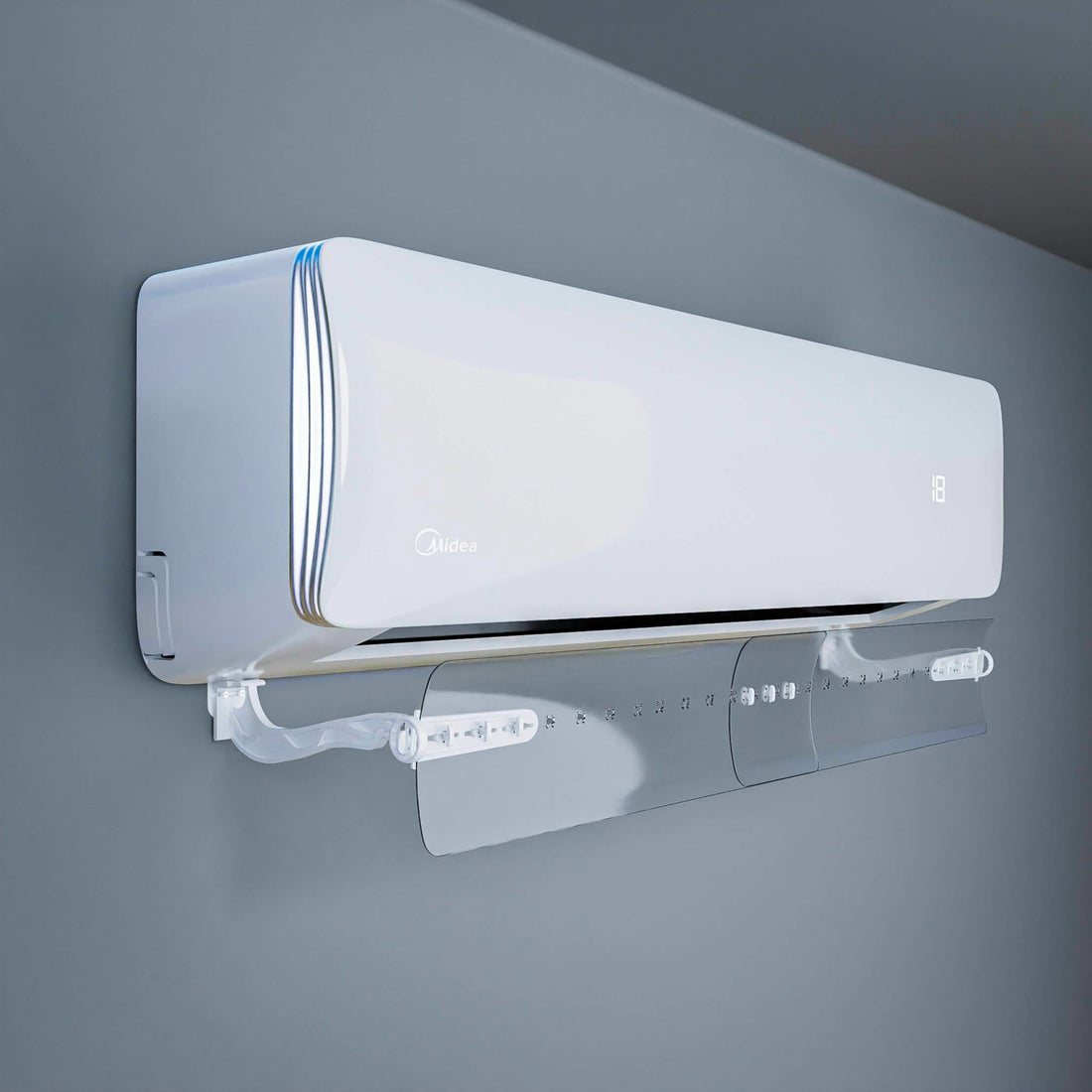 Garkoo Air Conditioner Air Distributor, Adjustable Airflow Deflector for Split Air Conditioners, 60-110 cm, Perfect and Quiet Air Distribution (شفاف)