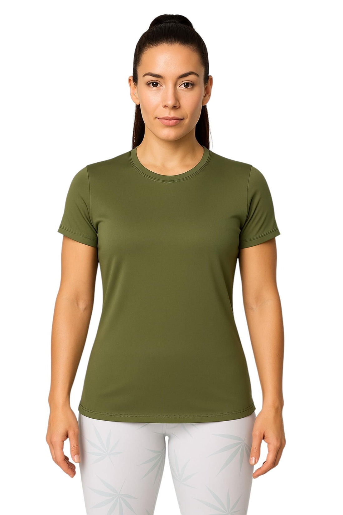 MIZA Women's Sports T Shirt Soft Elastic Material Workout Gym Fitness Fashion Summer Lightweight Girls Women