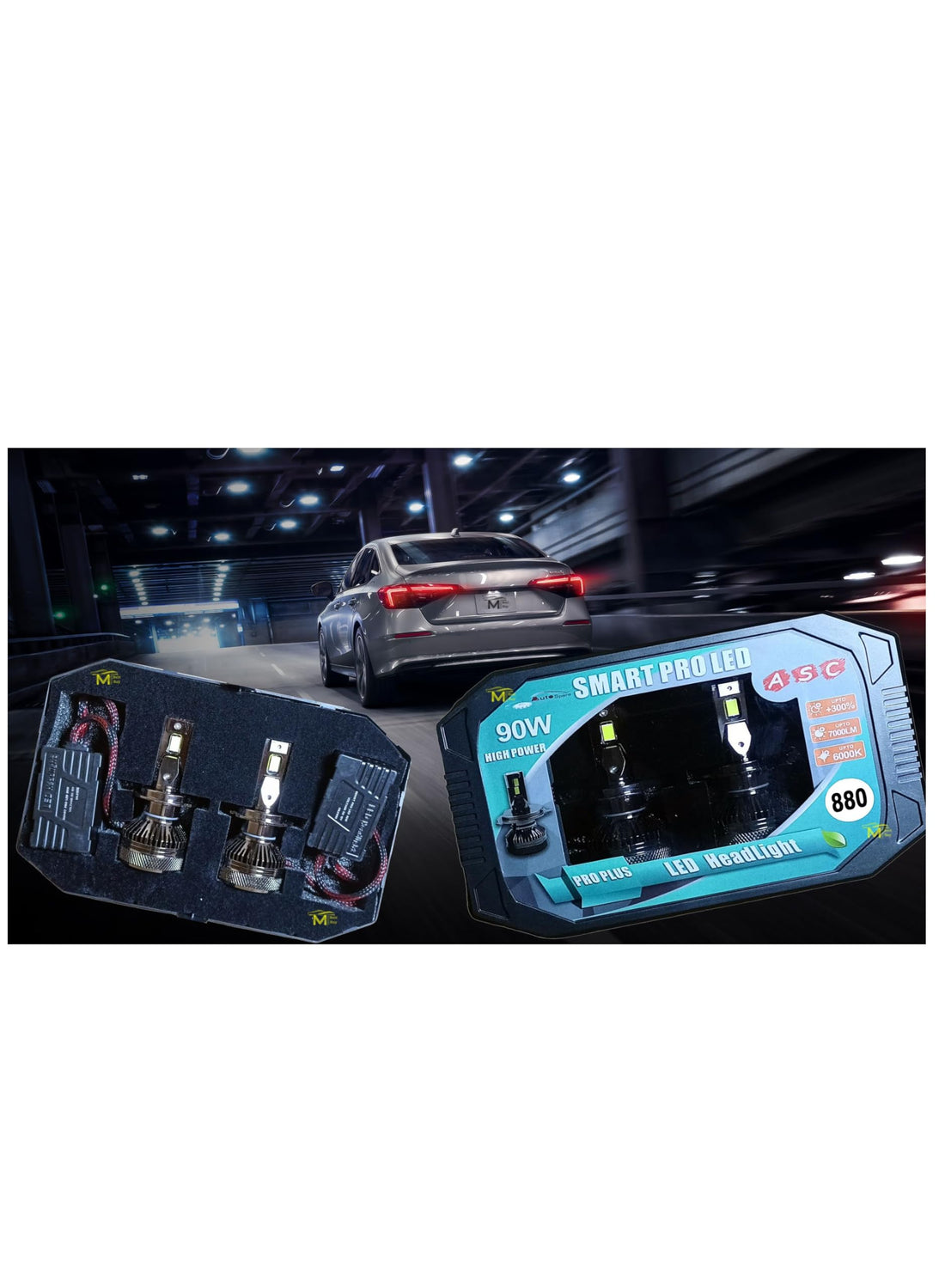 Smart LED Car Conversion Kit PRO PLUS, 90 Watt, 880 Bulb Type, White Light, 1 Piece
